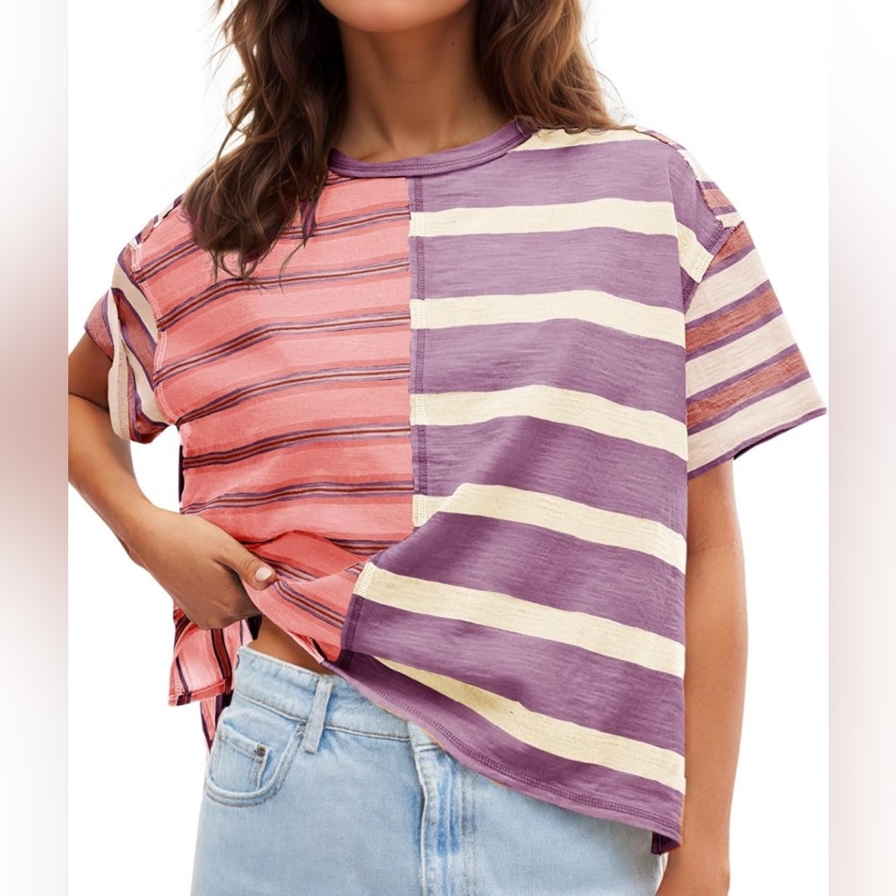 Striped Pink and Purple T-Shirt